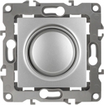 Светорегулятор поворотно-нажимной 400ВА 230В 12 алюминий (6/60/1500) ЭРА Б0014737