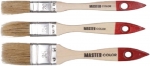 Набор из 3-х флейцевых кистей с деревянными ручками MASTER COLOR 30-0502