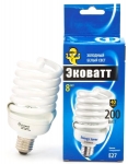 Лампа энергосберегающая FSP 40 В 840 E27 холодный белый свет витая ECOWATT 4606400205807
